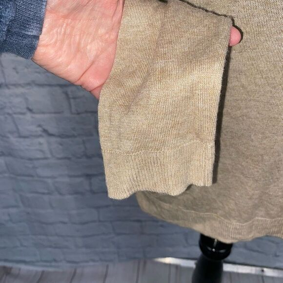 A New Day scoopneck Longsleeve lightweight sweater tan sz M women - Picture 6 of 10